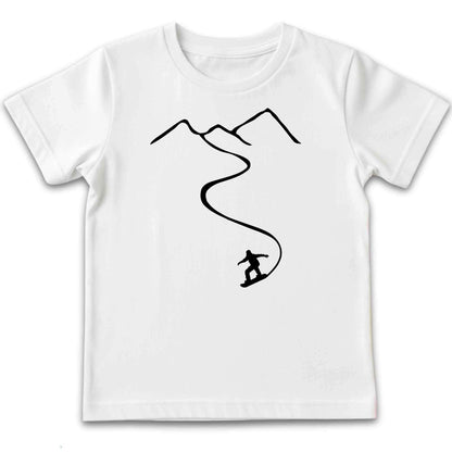 Snowboard Path Kids T-Shirt