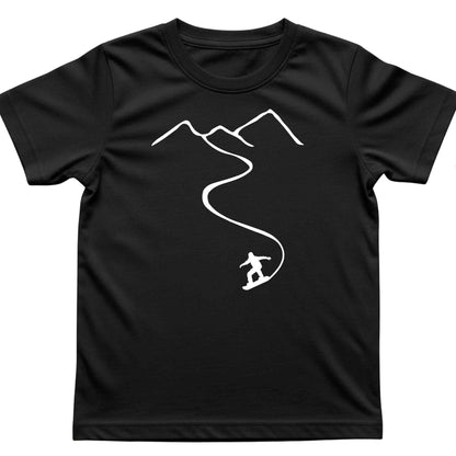 Snowboard Path Kids T-Shirt