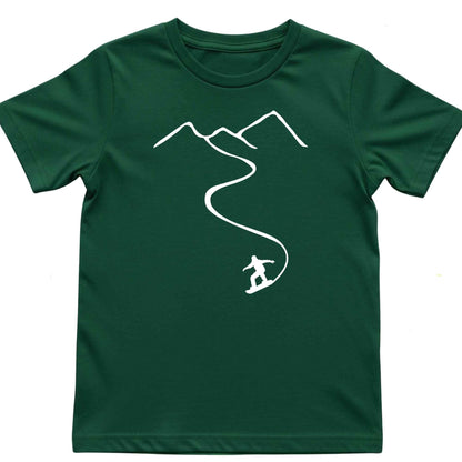 Snowboard Path Kids T-Shirt