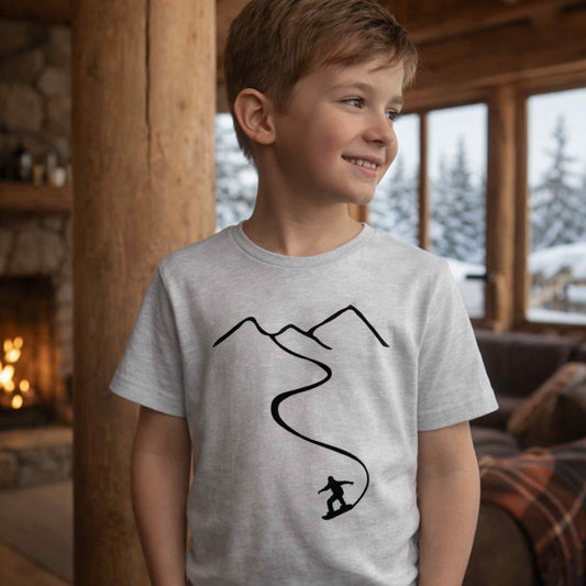 Snowboard Path Kids T-Shirt