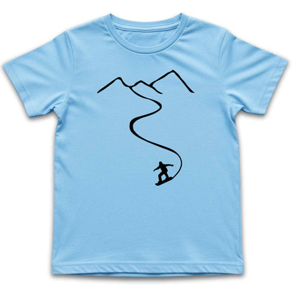 Snowboard Path Kids T-Shirt