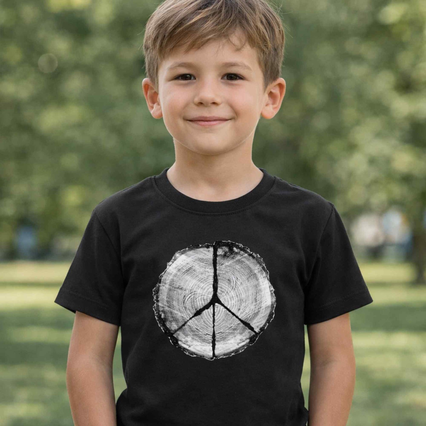 Peace Wood Kids T-Shirt