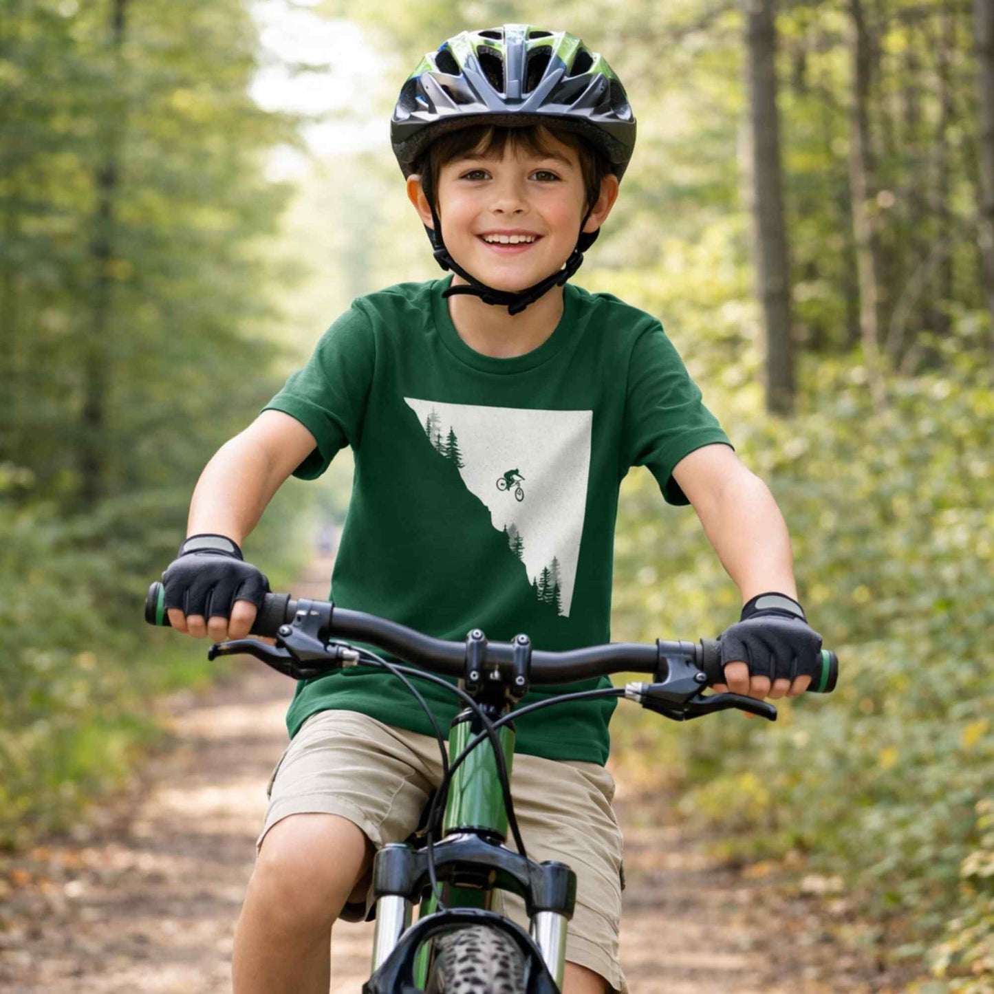 Mountain Bike Jump Kids T-Shirt