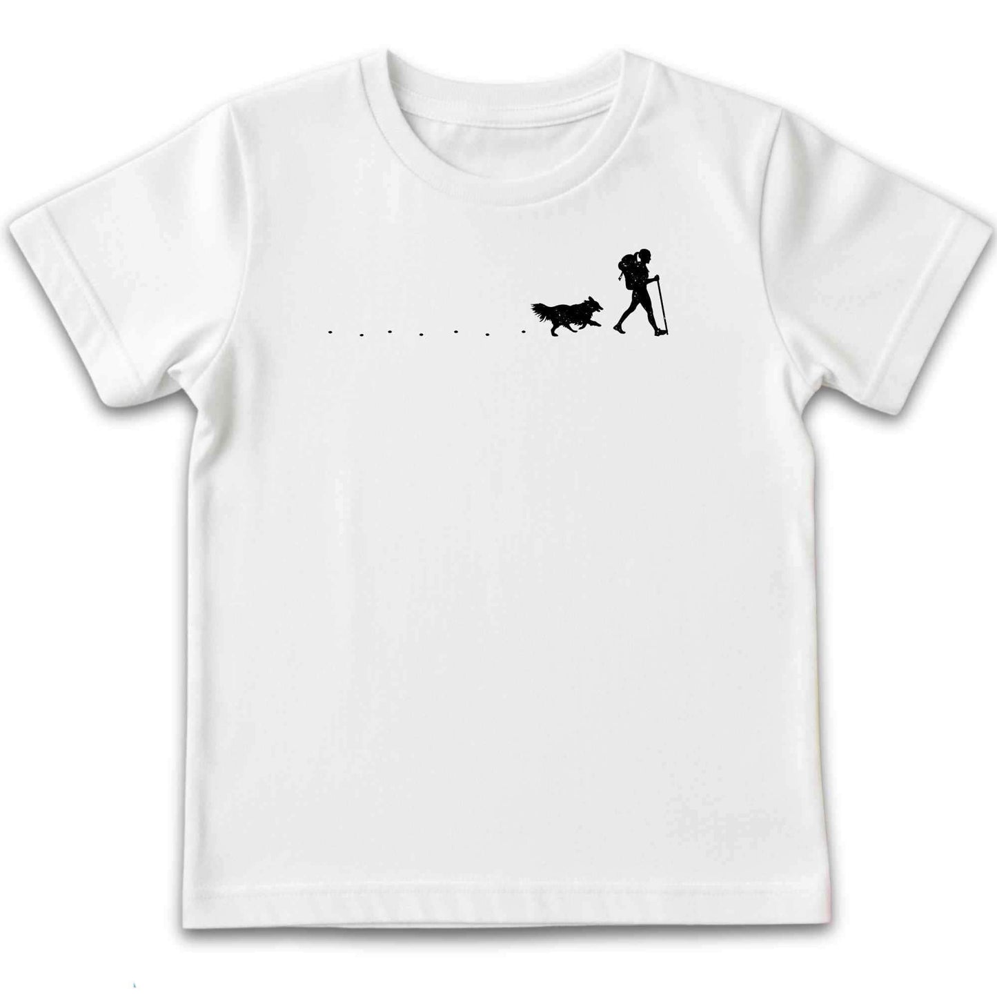 Hiker and Dog Path (Girl) Kids T-Shirt
