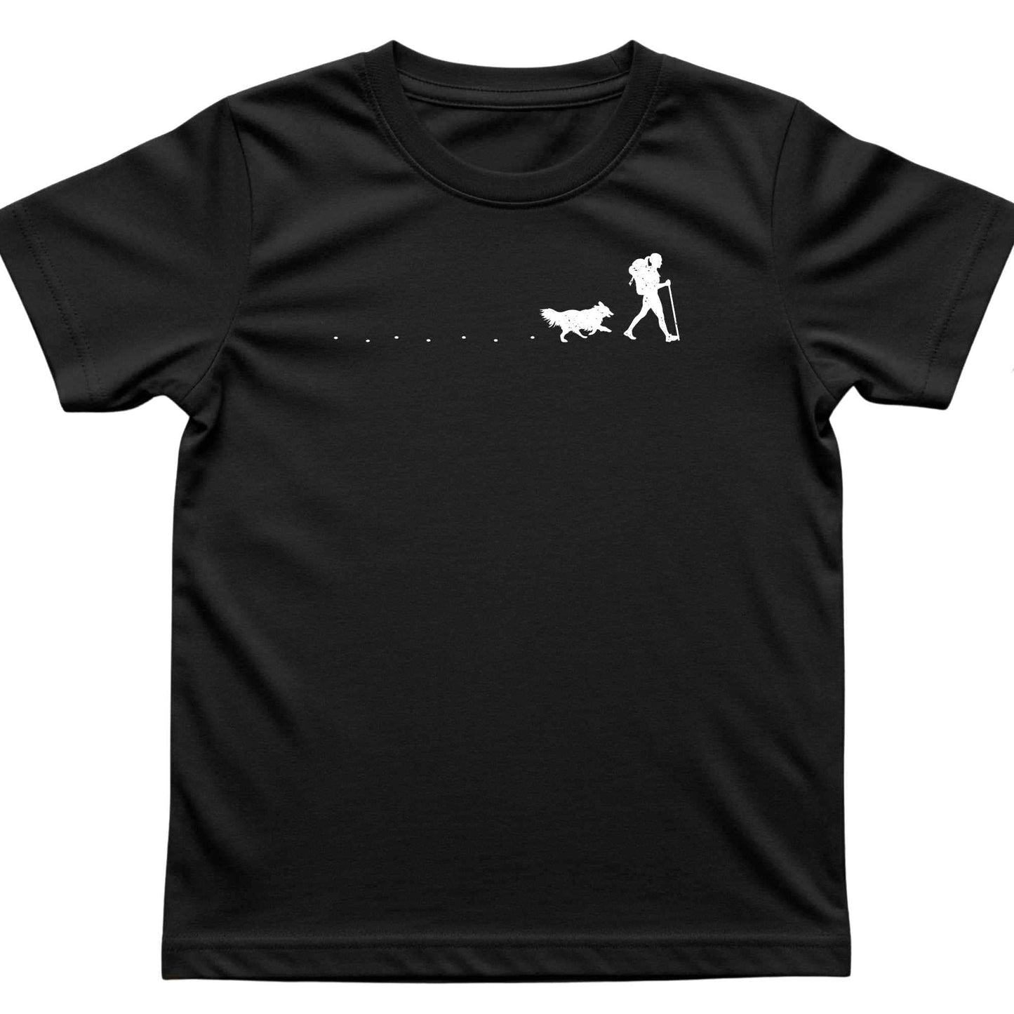 Hiker and Dog Path (Girl) Kids T-Shirt