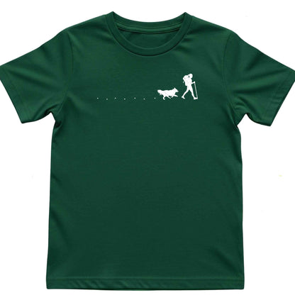 Hiker and Dog Path (Girl) Kids T-Shirt