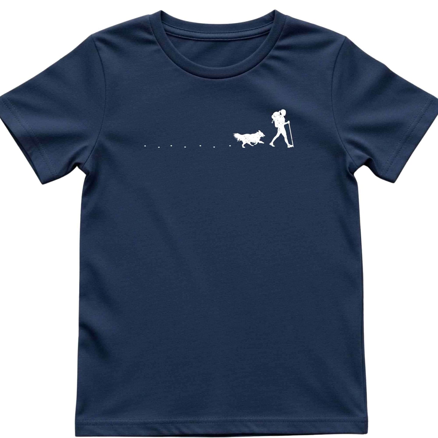 Hiker and Dog Path (Girl) Kids T-Shirt