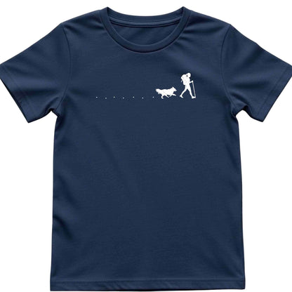Hiker and Dog Path (Girl) Kids T-Shirt