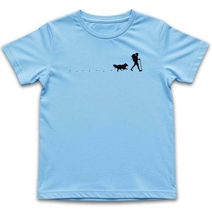 Hiker and Dog Path (Girl) Kids T-Shirt