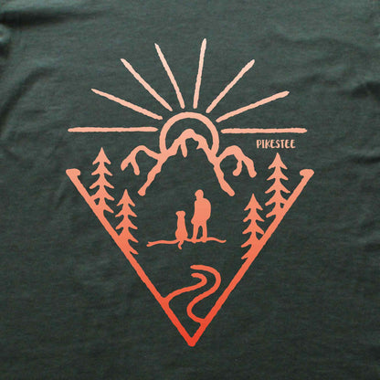 Man And Dog Triangle T-shirt