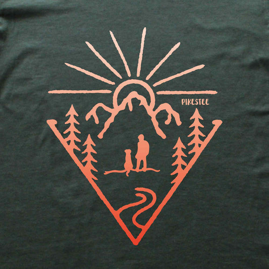 Man And Dog Triangle T-shirt