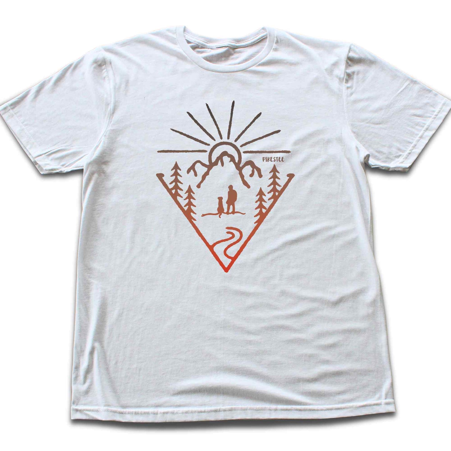 Man And Dog Triangle T-shirt
