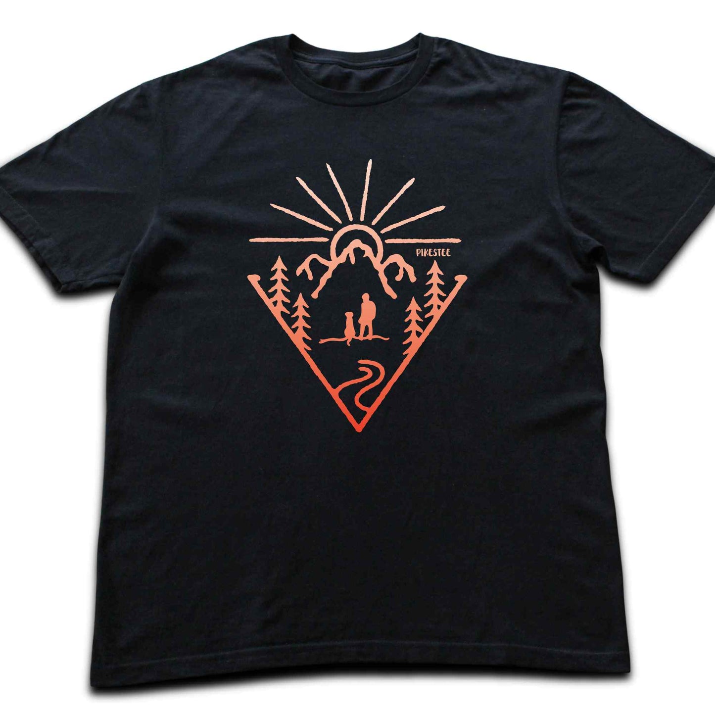 Man And Dog Triangle T-shirt