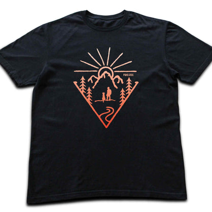 Man And Dog Triangle T-shirt