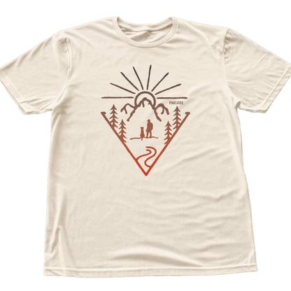 Man And Dog Triangle T-shirt