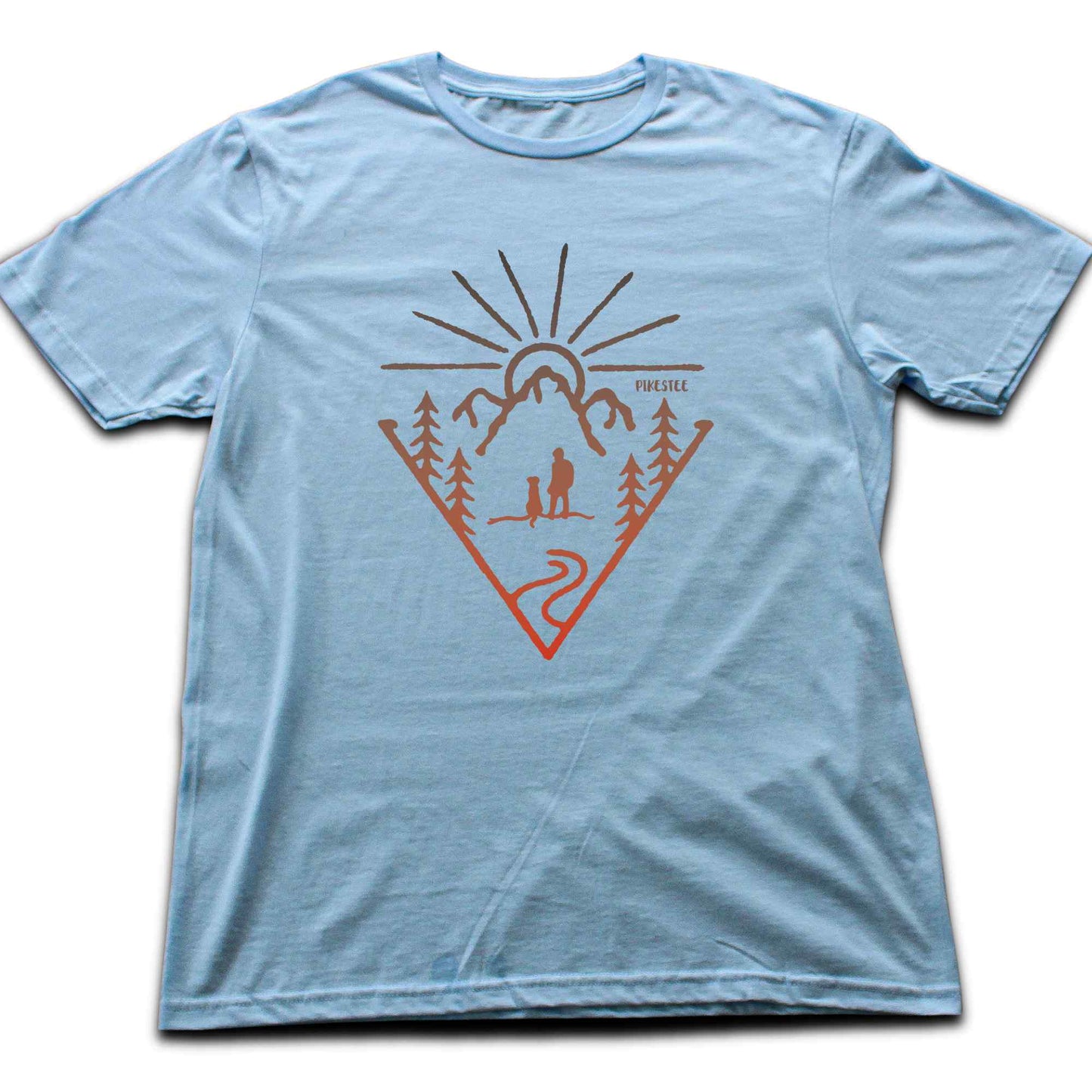 Man And Dog Triangle T-shirt