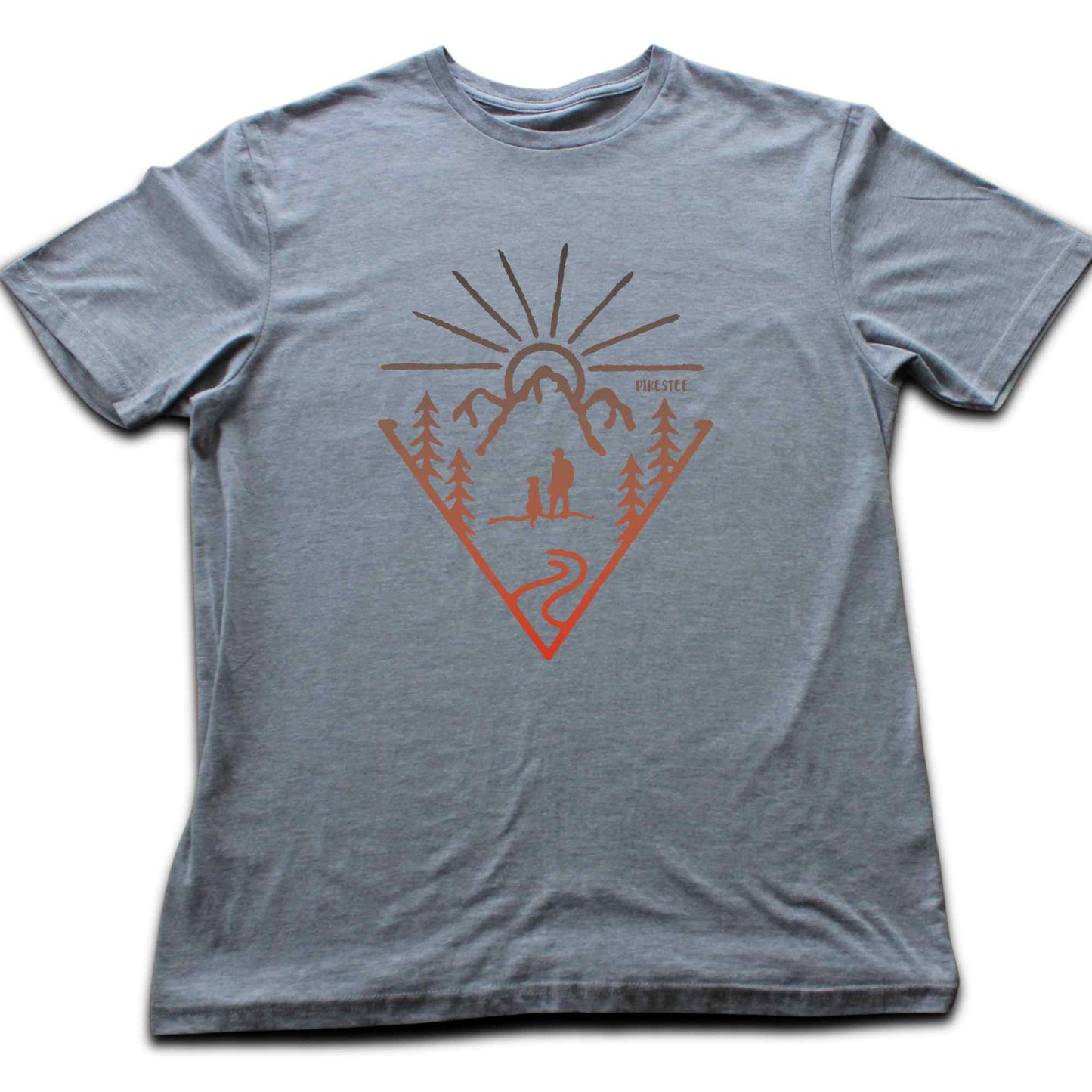 Man And Dog Triangle T-shirt