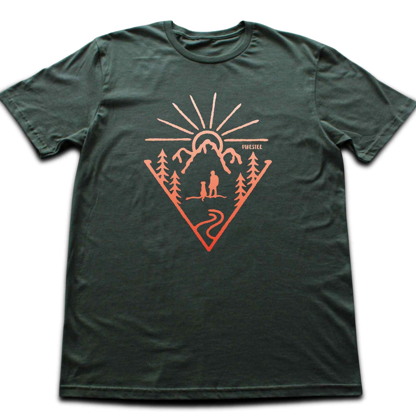 Man And Dog Triangle T-shirt