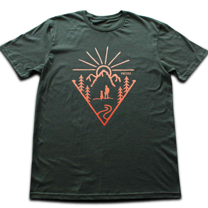 Man And Dog Triangle T-shirt