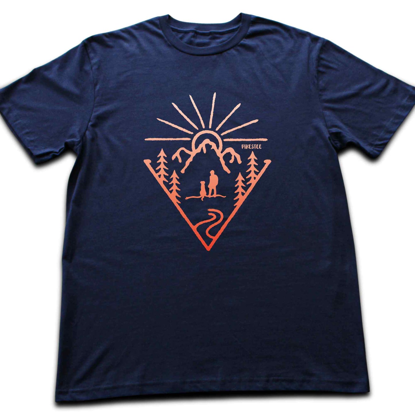 Man And Dog Triangle T-shirt