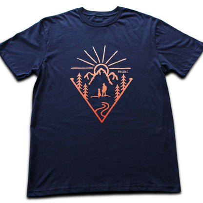 Man And Dog Triangle T-shirt