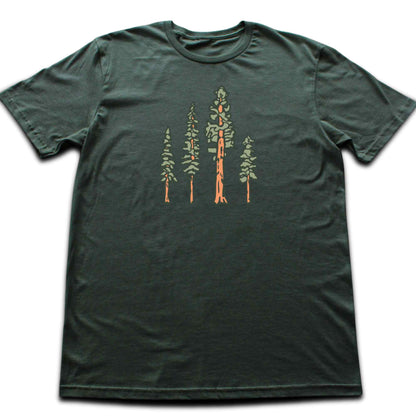Line Of Tree Art T-shirt