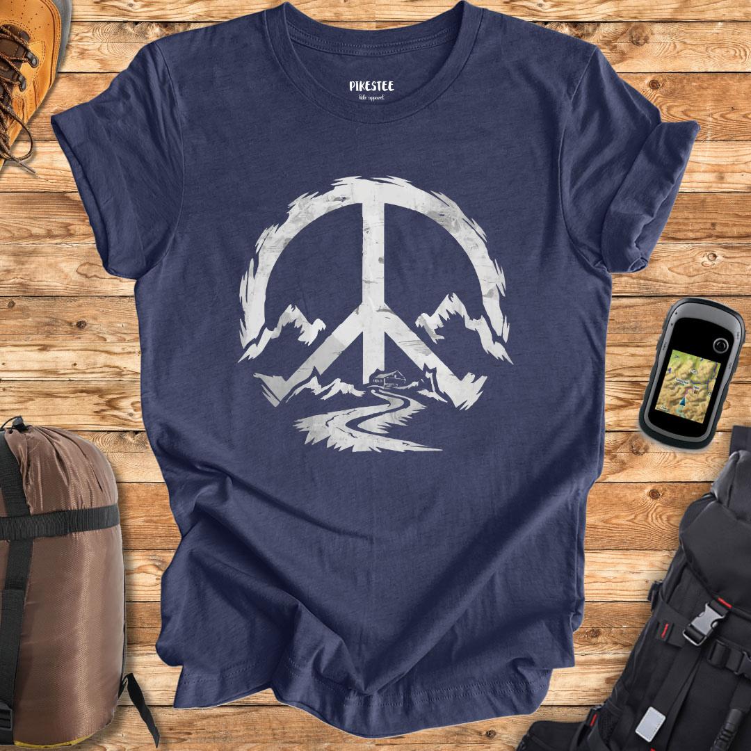 "Peace Mountain" graphic T-shirt