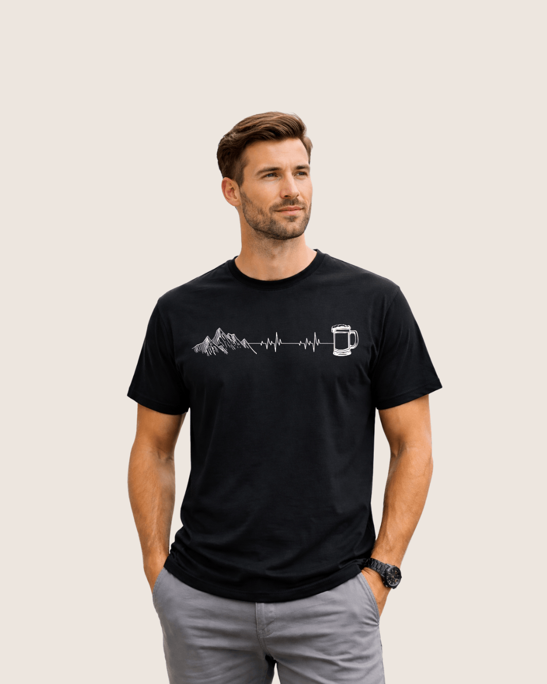 Mountain, then Beer T-shirt