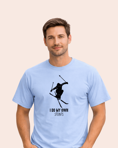 I Do My Own Stunts Ski T-shirt