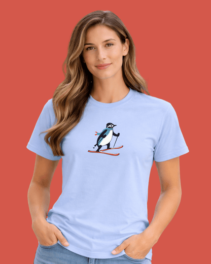 Skiing Penguin T-shirt