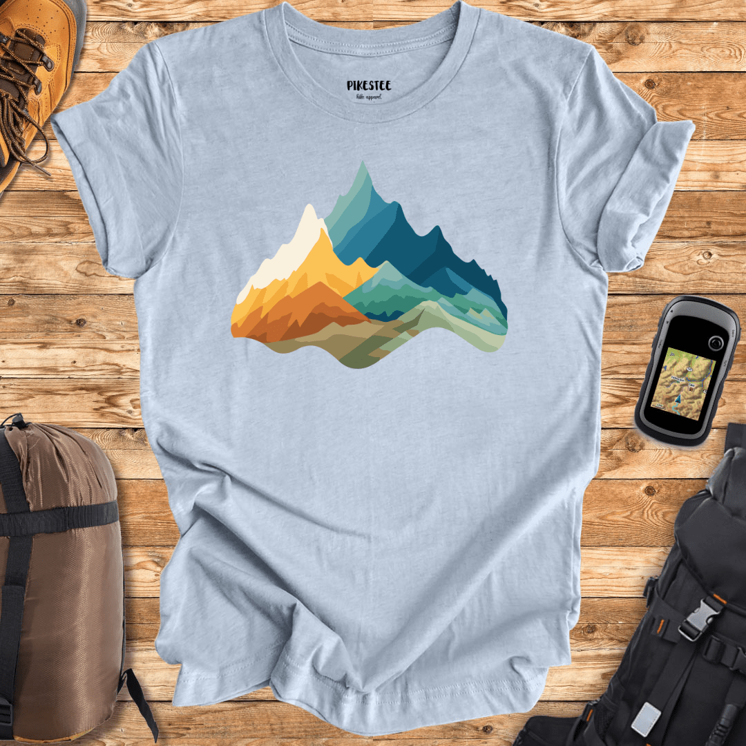 "MountainsHill Colorfull" graphic T-shirt