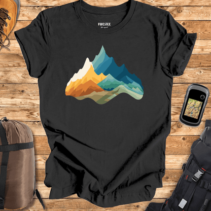 "MountainsHill Colorfull" graphic T-shirt