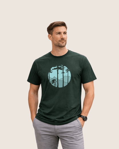 Mountain Biking Round T-shirt