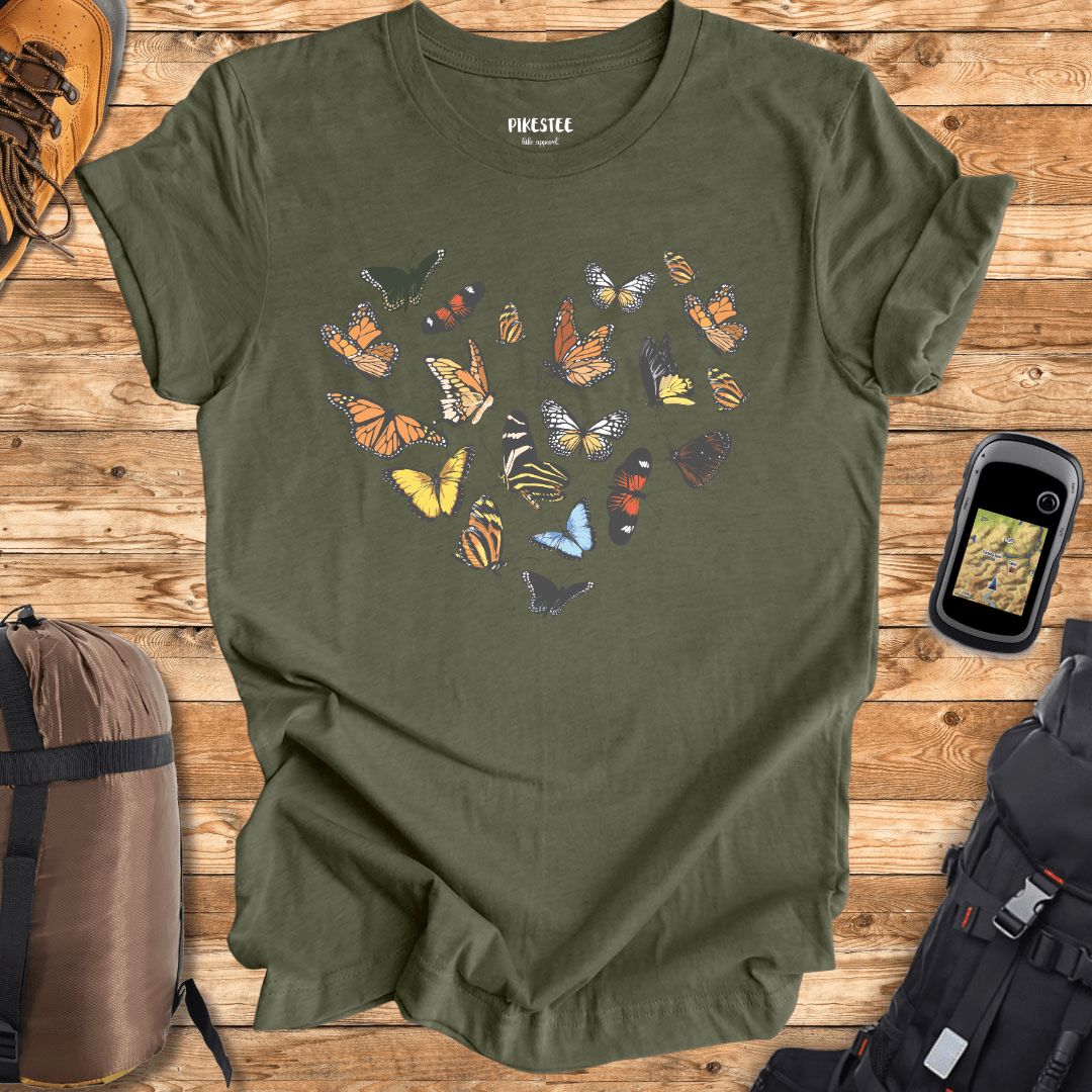 "Butterfly's Heart" graphic T-shirt