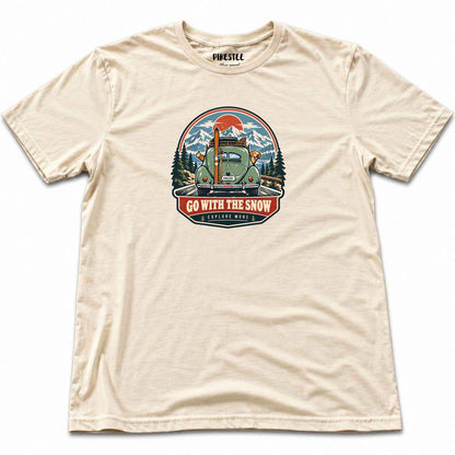 Gowith The Snow Car T-shirt - Natural