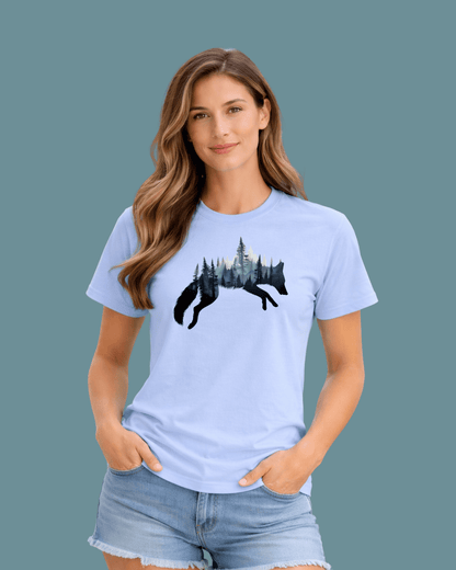 Jumping Fox Silhouette T-shirt