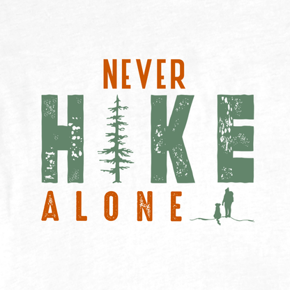 "Never Hike Alone Wander" graphic T-shirt