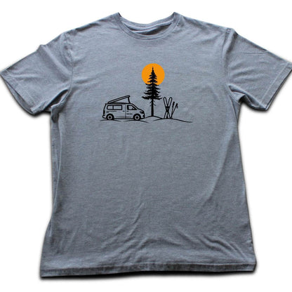 Van And Ski Spot T-shirt - Sport Grey