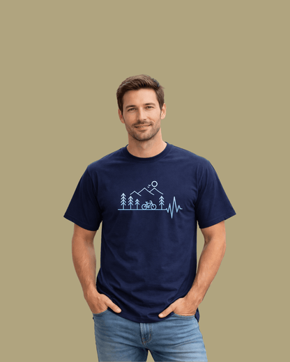 Heart Beat Bike Landscape T-shirt