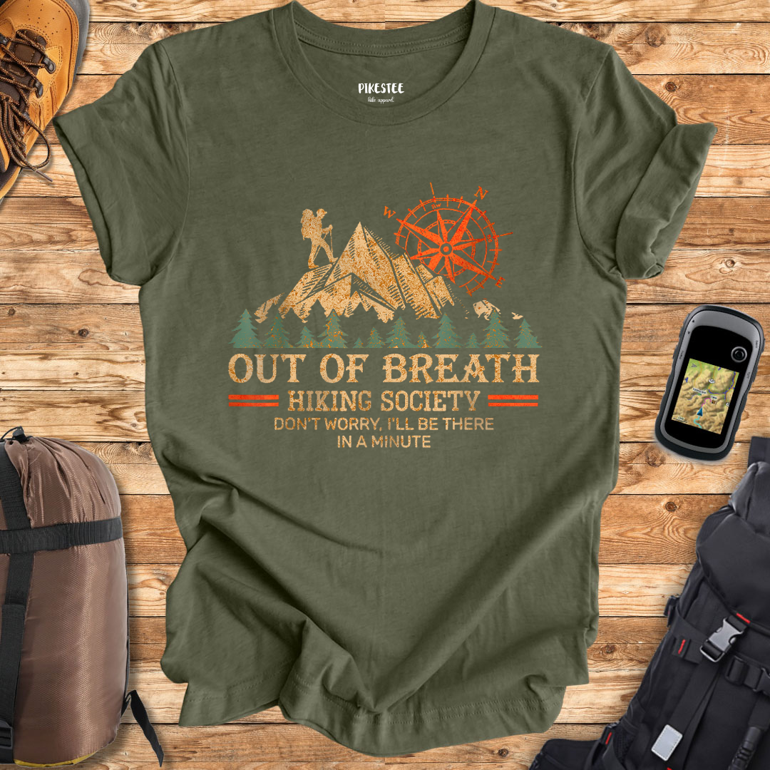 "Out OF Breath Society" Graphic T-shirt