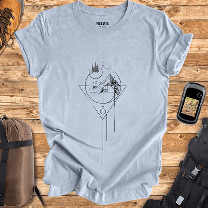 "Geometric Art Mountain design" T-shirt