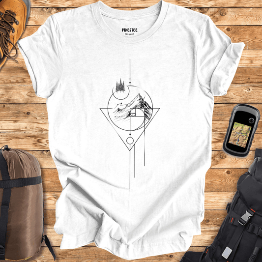 "Geometric Art Mountain design" T-shirt