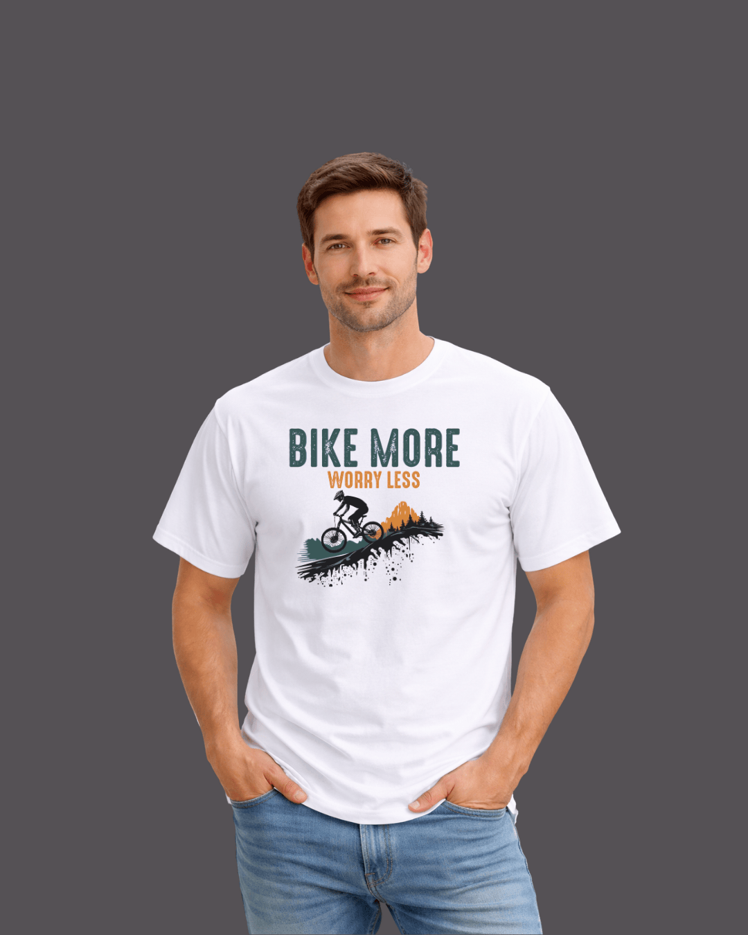 Bike More Worry Less T-shirt