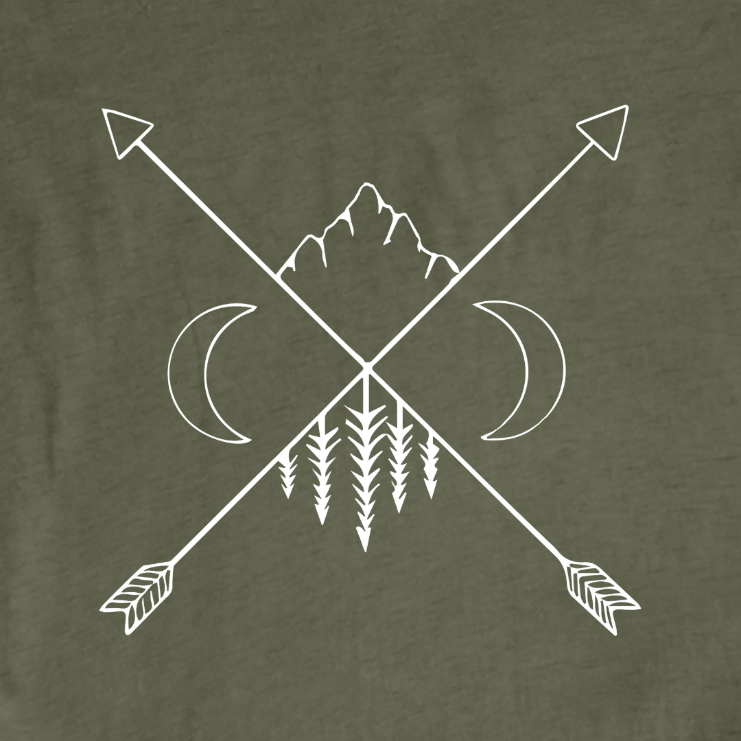 "CrossArrows, Trees and Mountains"  graphic T-shirt