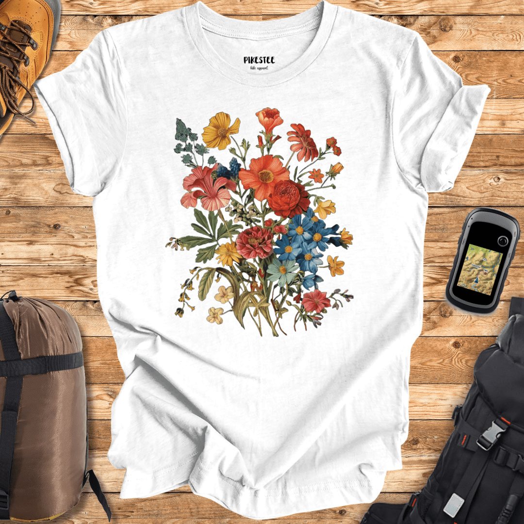 "Boho Flowers" graphic T-shirt