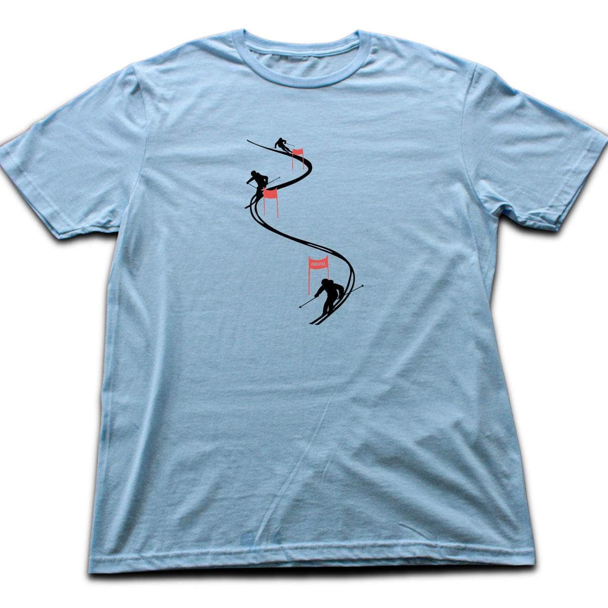 Ski Flags T-shirt - Light Blue