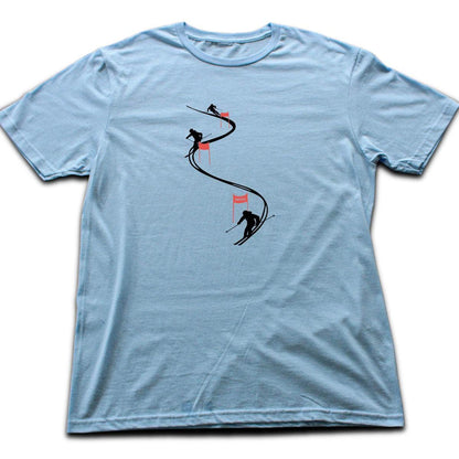 Ski Flags T-shirt - Light Blue