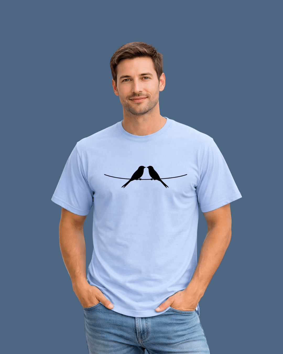 Hanging Birds Couple T-shirt