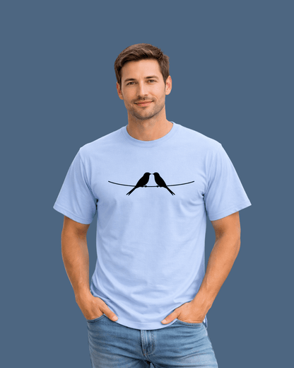 Hanging Birds Couple T-shirt