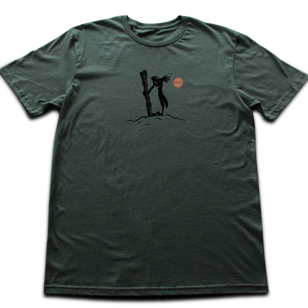 Ski Penguin Sun T-shirt - Military Green